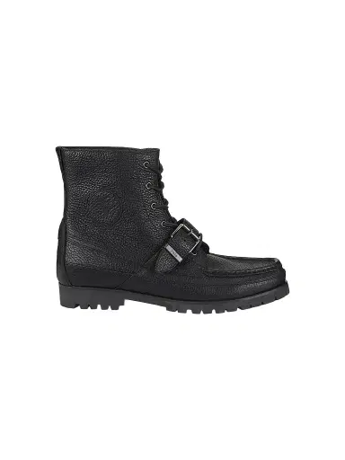 Polo Ralph Lauren Men's Ranger Tumbled Leather Boots - Black | Thumbnail 1 Polo Ralph Lauren Men's Ranger Tumbled Leather Boots - Black | Thumbnail 1