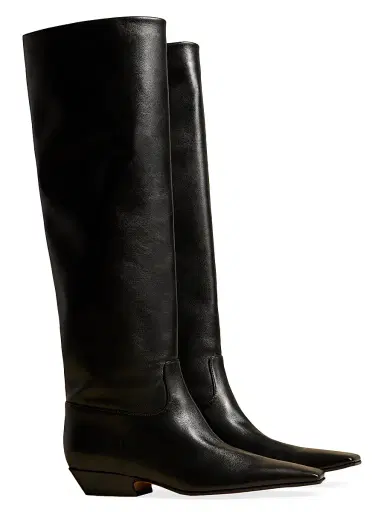 Khaite Women's Marfa 25MM Leather Knee-High Boots - Black | Thumbnail 2 Khaite Women's Marfa 25MM Leather Knee-High Boots - Black | Thumbnail 2