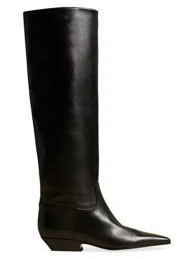 Khaite Women's Marfa 25MM Leather Knee-High Boots - Black | Thumbnail 1 Khaite Women's Marfa 25MM Leather Knee-High Boots - Black | Thumbnail 1