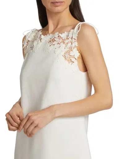 Oscar de la Renta Women's Gardenia Guipure & Wool Minidress - | Thumbnail 5 Oscar de la Renta Women's Gardenia Guipure & Wool Minidress - | Thumbnail 5