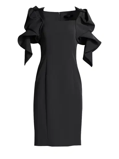 Badgley Mischka Women's Origami Sleeve Dress - Black | Thumbnail 1 Badgley Mischka Women's Origami Sleeve Dress - Black | Thumbnail 1