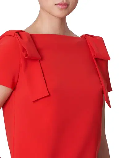Carolina Herrera Women's Icon Bow-Embellished Shift Dress - Poppy - Size 2 | Thumbnail 5 Carolina Herrera Women's Icon Bow-Embellished Shift Dress - Poppy - Size 2 | Thumbnail 5