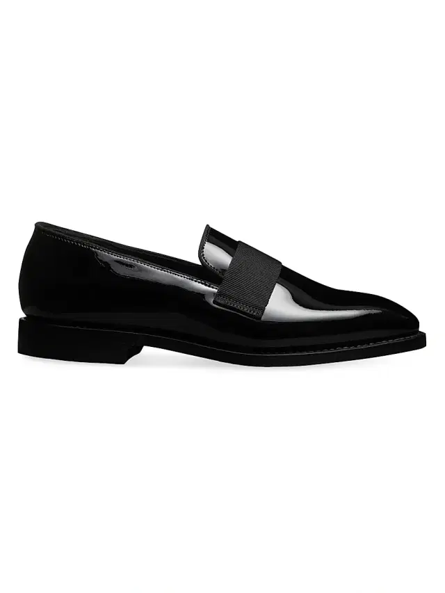 Men's James Patent Leather Penny Loafers - Black Men's James Patent Leather Penny Loafers - Black