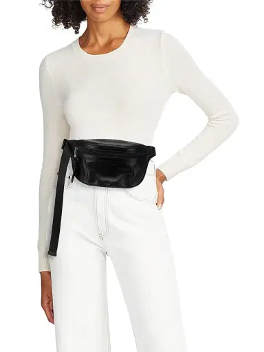 rag & bone Women's Mini Commuter Leather Belt Bag - Black | Thumbnail 2 rag & bone Women's Mini Commuter Leather Belt Bag - Black | Thumbnail 2