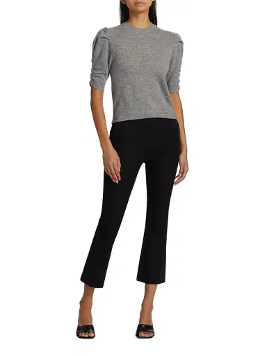 Frame Women's Ruched Sleeve Cashmere-Wool Sweater | Thumbnail 2 Frame Women's Ruched Sleeve Cashmere-Wool Sweater | Thumbnail 2