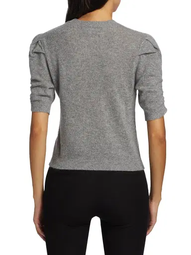 Frame Women's Ruched Sleeve Cashmere-Wool Sweater | Thumbnail 5 Frame Women's Ruched Sleeve Cashmere-Wool Sweater | Thumbnail 5