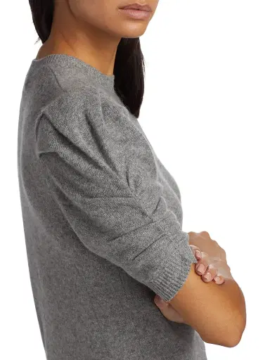 Frame Women's Ruched Sleeve Cashmere-Wool Sweater | Thumbnail 6 Frame Women's Ruched Sleeve Cashmere-Wool Sweater | Thumbnail 6