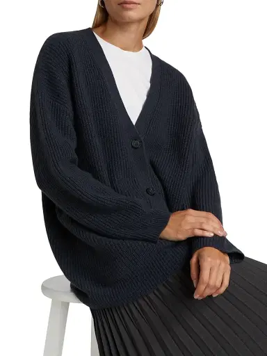Jenni Kayne Women's Cashmere Cocoon Cardigan - Heather Navy - Size Medium | Thumbnail 6 Jenni Kayne Women's Cashmere Cocoon Cardigan - Heather Navy - Size Medium | Thumbnail 6