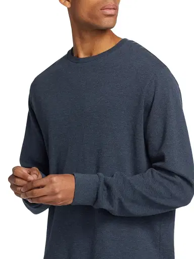 FRAME Men's Duo Fold Crewneck Sweatshirt - Heather Midnight Navy | Thumbnail 6 FRAME Men's Duo Fold Crewneck Sweatshirt - Heather Midnight Navy | Thumbnail 6