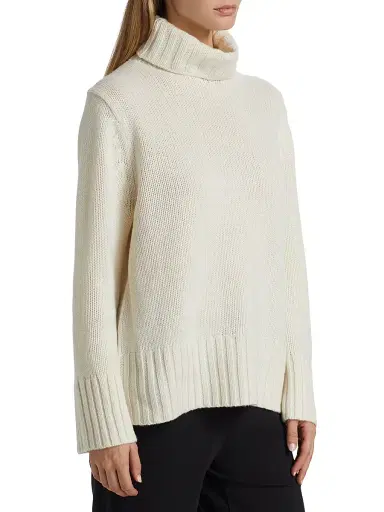 Jenni Kayne Women's Cashmere Jet Turtleneck Sweater - Ivory - Size XL | Thumbnail 4 Jenni Kayne Women's Cashmere Jet Turtleneck Sweater - Ivory - Size XL | Thumbnail 4