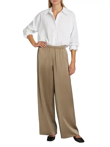 Jenni Kayne Women's Demi Wide-Leg Pull-On Pants - Olio | Thumbnail 2 Jenni Kayne Women's Demi Wide-Leg Pull-On Pants - Olio | Thumbnail 2