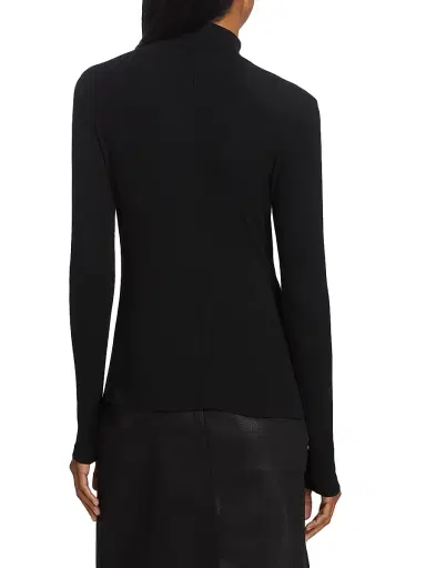 Frame Women's Rib Turtleneck Sweater - Noir - Size Large | Thumbnail 5 Frame Women's Rib Turtleneck Sweater - Noir - Size Large | Thumbnail 5