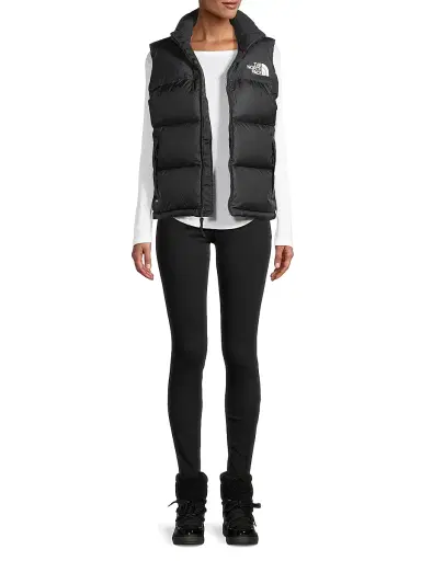 The North Face Women's Retro Nuptse Logo Down Vest - Recycled Black - Size XL | Thumbnail 2 The North Face Women's Retro Nuptse Logo Down Vest - Recycled Black - Size XL | Thumbnail 2