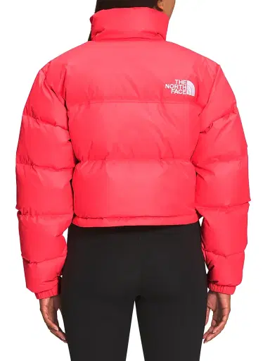 The North Face Women's Nuptse Cropped Down Puffer Jacket - Coral - Size XL | Thumbnail 5 The North Face Women's Nuptse Cropped Down Puffer Jacket - Coral - Size XL | Thumbnail 5