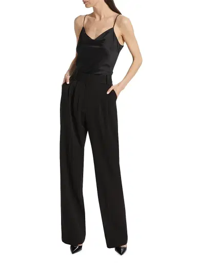 Favorite Daughter Women's Pleated Wide-Leg Pants - Black - Size 2 | Thumbnail 2 Favorite Daughter Women's Pleated Wide-Leg Pants - Black - Size 2 | Thumbnail 2