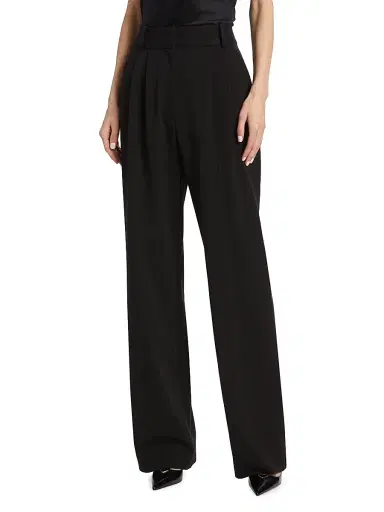 Favorite Daughter Women's Pleated Wide-Leg Pants - Black - Size 2 | Thumbnail 3 Favorite Daughter Women's Pleated Wide-Leg Pants - Black - Size 2 | Thumbnail 3