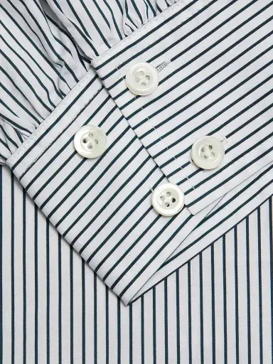 FRAME Women's Striped V-Neck Top - Navy Multi | Thumbnail 7 FRAME Women's Striped V-Neck Top - Navy Multi | Thumbnail 7