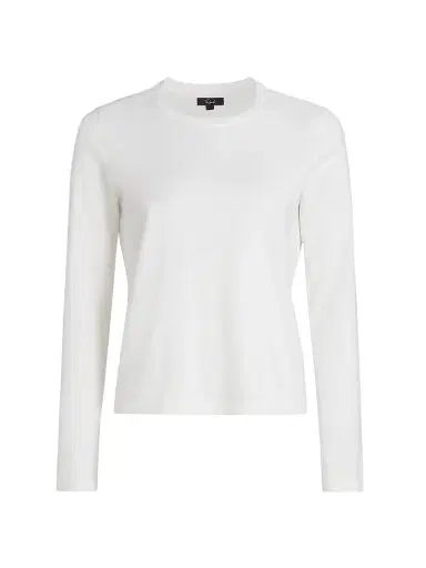 Rails Women's Cotton-Cashmere Long-Sleeve T-Shirt - White | Thumbnail 1 Rails Women's Cotton-Cashmere Long-Sleeve T-Shirt - White | Thumbnail 1