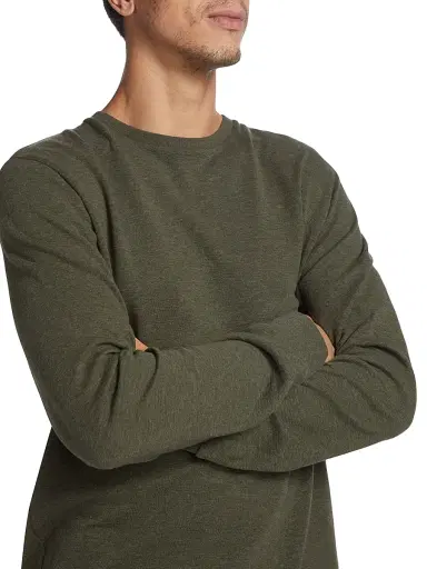Frame Men's Duo Fold Crewneck Sweatshirt - Heather Olive Green - Size XXL | Thumbnail 6 Frame Men's Duo Fold Crewneck Sweatshirt - Heather Olive Green - Size XXL | Thumbnail 6