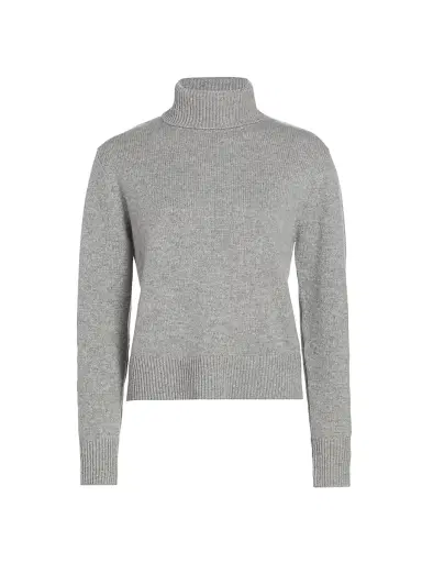Frame Women's Cashmere Turtleneck Sweater - Heather Grey - Size XL | Thumbnail 1 Frame Women's Cashmere Turtleneck Sweater - Heather Grey - Size XL | Thumbnail 1