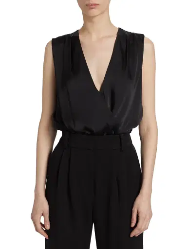 Favorite Daughter Women's Date Sleeveless Satin Bodysuit - Black - Size XL | Thumbnail 3 Favorite Daughter Women's Date Sleeveless Satin Bodysuit - Black - Size XL | Thumbnail 3