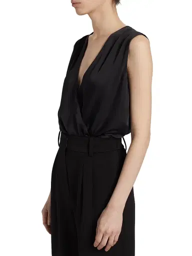 Favorite Daughter Women's Date Sleeveless Satin Bodysuit - Black - Size XL | Thumbnail 4 Favorite Daughter Women's Date Sleeveless Satin Bodysuit - Black - Size XL | Thumbnail 4