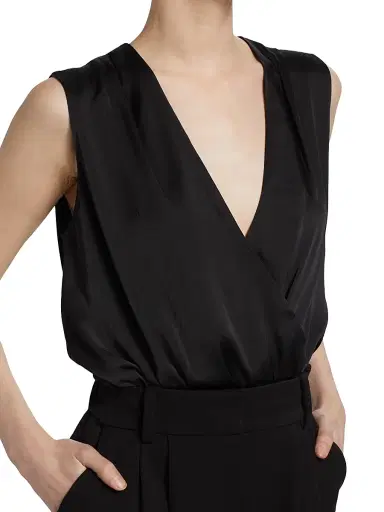 Favorite Daughter Women's Date Sleeveless Satin Bodysuit - Black - Size XL | Thumbnail 6 Favorite Daughter Women's Date Sleeveless Satin Bodysuit - Black - Size XL | Thumbnail 6