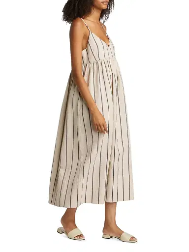 Jenni Kayne Women's Cove Linen-Blend Maxi Dress - Natural Navy Stripe | Thumbnail 4 Jenni Kayne Women's Cove Linen-Blend Maxi Dress - Natural Navy Stripe | Thumbnail 4