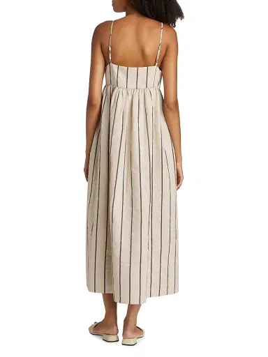 Jenni Kayne Women's Cove Linen-Blend Maxi Dress - Natural Navy Stripe | Thumbnail 5 Jenni Kayne Women's Cove Linen-Blend Maxi Dress - Natural Navy Stripe | Thumbnail 5