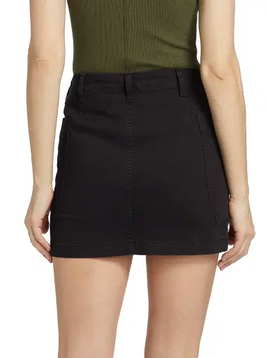 Frame Women's Stretch-Cotton Cargo Miniskirt - Black | Thumbnail 5 Frame Women's Stretch-Cotton Cargo Miniskirt - Black | Thumbnail 5