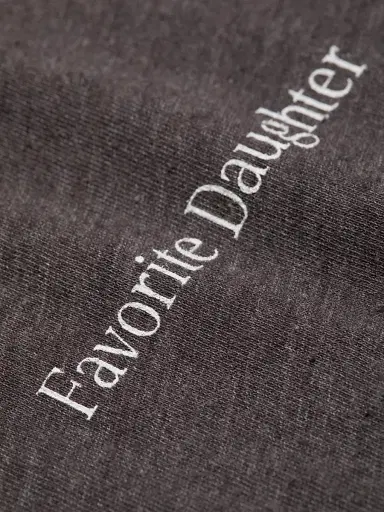 Favorite Daughter Women's Logo Crop T-Shirt - Charcoal - Size XXL | Thumbnail 7 Favorite Daughter Women's Logo Crop T-Shirt - Charcoal - Size XXL | Thumbnail 7