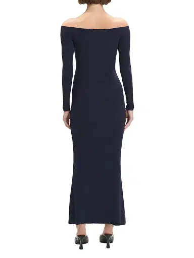 Favorite Daughter Women's The Sara Off-The-Shoulder Midi-Dress - Navy | Thumbnail 5 Favorite Daughter Women's The Sara Off-The-Shoulder Midi-Dress - Navy | Thumbnail 5
