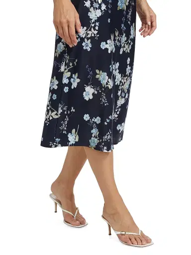 Wayf Women's Porter Floral Midi-Skirt - Navy Floral | Thumbnail 6 Wayf Women's Porter Floral Midi-Skirt - Navy Floral | Thumbnail 6