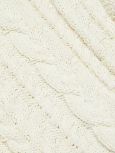 Jenni Kayne Women's Cotton Cable-Knit Zip Sweater - Ivory - Size XL | Thumbnail 7 Jenni Kayne Women's Cotton Cable-Knit Zip Sweater - Ivory - Size XL | Thumbnail 7