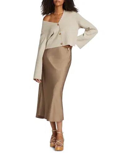 Jenni Kayne Women's Chelsea Wool-Cashmere Cardigan - Oatmeal - Size XL | Thumbnail 2 Jenni Kayne Women's Chelsea Wool-Cashmere Cardigan - Oatmeal - Size XL | Thumbnail 2