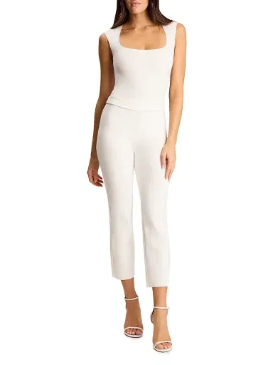 Commando Women's Neoprene Cap-Sleeve Bodysuit - White - Size XL | Thumbnail 2 Commando Women's Neoprene Cap-Sleeve Bodysuit - White - Size XL | Thumbnail 2
