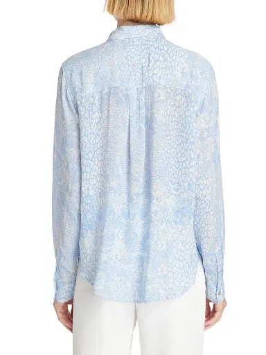 Rails Women's Josephine Button-Front Blouse - Aqua Mixed Animals | Thumbnail 5 Rails Women's Josephine Button-Front Blouse - Aqua Mixed Animals | Thumbnail 5