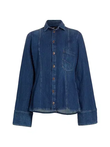 3x1 Women's Marina Denim Shirt - Hudson | Thumbnail 1 3x1 Women's Marina Denim Shirt - Hudson | Thumbnail 1