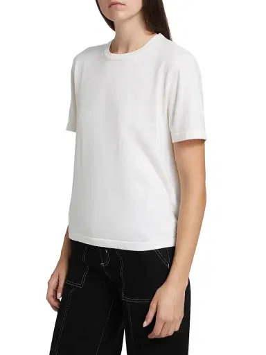 Rails Women's Cotton-Cashmere T-Shirt - White | Thumbnail 4 Rails Women's Cotton-Cashmere T-Shirt - White | Thumbnail 4