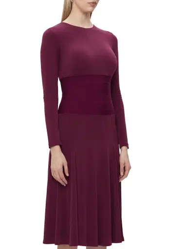 Hervé Léger Women's Bandage Waist Jersey Midi-Dress - Pinot | Thumbnail 3 Hervé Léger Women's Bandage Waist Jersey Midi-Dress - Pinot | Thumbnail 3