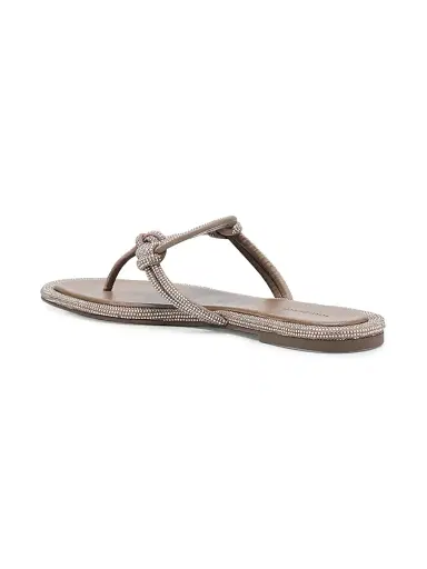 Tory Burch Women's Pavé Cord Miller Leather Sandals - Dark Beige | Thumbnail 2 Tory Burch Women's Pavé Cord Miller Leather Sandals - Dark Beige | Thumbnail 2