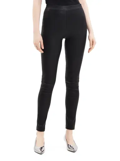 Theory Women's Pull-On Leather Leggings | Thumbnail 3 Theory Women's Pull-On Leather Leggings | Thumbnail 3