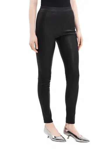 Theory Women's Pull-On Leather Leggings | Thumbnail 4 Theory Women's Pull-On Leather Leggings | Thumbnail 4