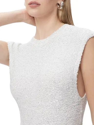 Hervé Léger Women's Delilah Sequined Minidress - Alabaster | Thumbnail 8 Hervé Léger Women's Delilah Sequined Minidress - Alabaster | Thumbnail 8