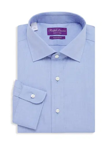 Ralph Lauren Purple Label Men's Aston Button-Up Shirt - Blue | Thumbnail 1 Ralph Lauren Purple Label Men's Aston Button-Up Shirt - Blue | Thumbnail 1