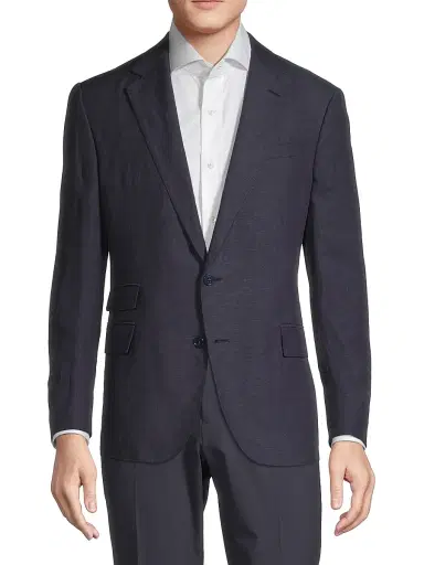 Ralph Lauren Purple Label Men's Kent Linen & Silk Canvas Jacket - Navy - Size 44 | Thumbnail 3 Ralph Lauren Purple Label Men's Kent Linen & Silk Canvas Jacket - Navy - Size 44 | Thumbnail 3