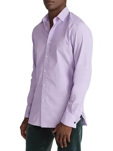 Ralph Lauren Purple Label Men's Philip Poplin Shirt | Thumbnail 3 Ralph Lauren Purple Label Men's Philip Poplin Shirt | Thumbnail 3