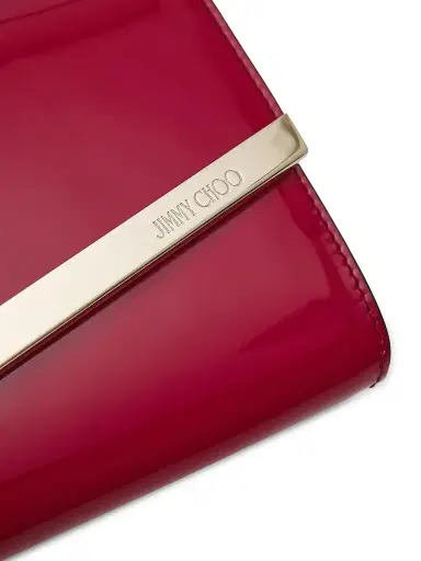 Jimmy Choo Women's Emmie Patent Leather Clutch - Ruby Red Light Gold | Thumbnail 5 Jimmy Choo Women's Emmie Patent Leather Clutch - Ruby Red Light Gold | Thumbnail 5