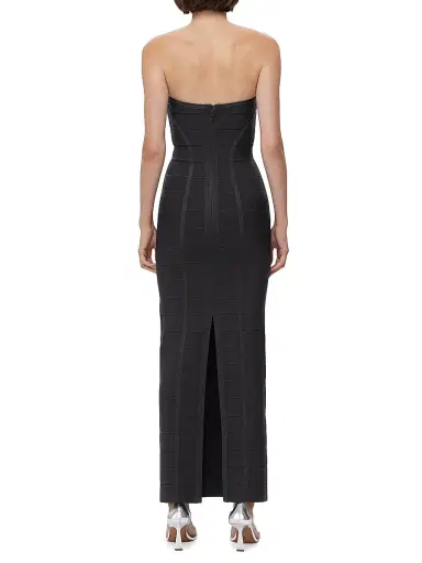 Hervé Léger Women's Icon Strapless Bandage Gown - Black - Size XL | Thumbnail 4 Hervé Léger Women's Icon Strapless Bandage Gown - Black - Size XL | Thumbnail 4