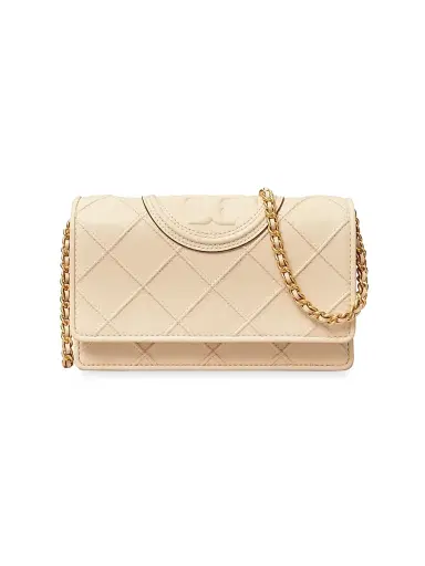 Tory Burch Women's Fleming Soft Leather Chain Wallet | Thumbnail 1 Tory Burch Women's Fleming Soft Leather Chain Wallet | Thumbnail 1
